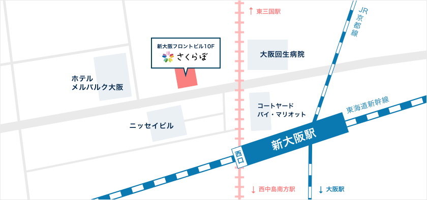 さくらぼ大阪校地図